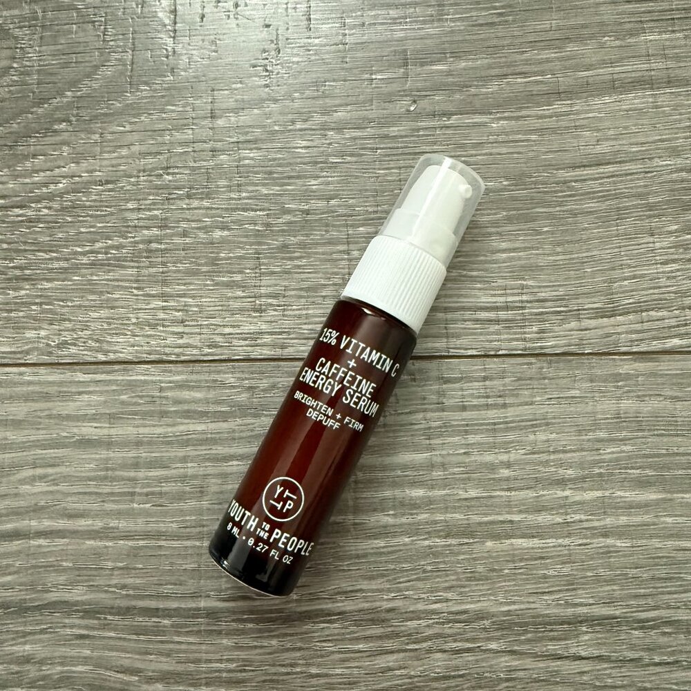 Youth To The People 15% VITAMIN C + CAFFEINE ENERGY SERUM TRAVEL SIZE .27 Fl Oz